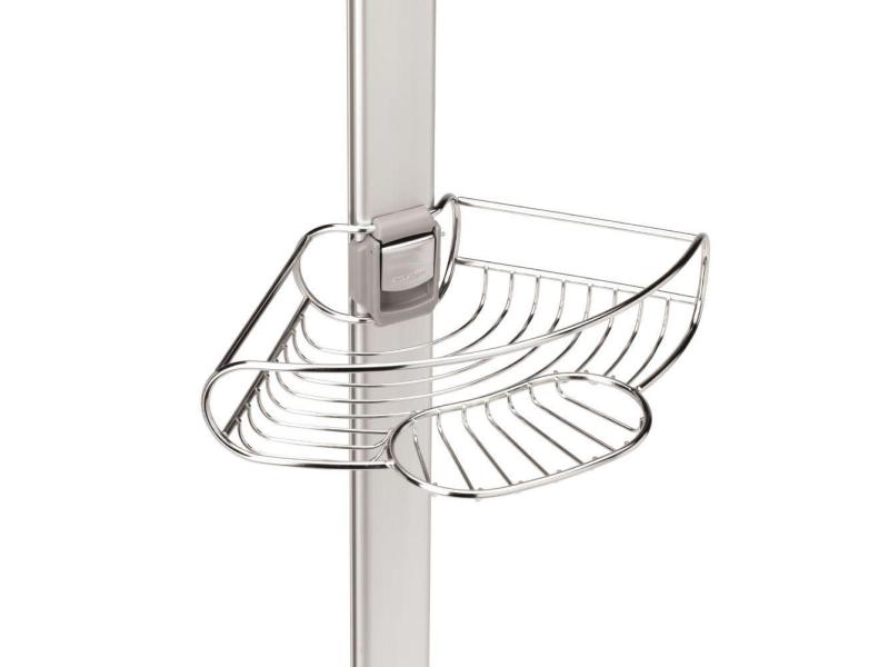 Simplehuman Bad-Utensilienhalter Spann-Duschcaddy Silber