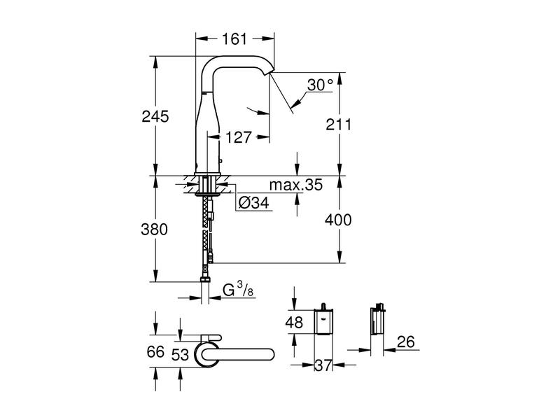 GROHE Elektronische Armatur Essence E 6V