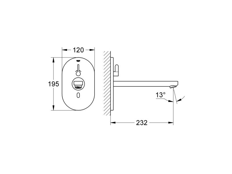 GROHE Elektronische Armatur Eurosmart 1/2, Chrom