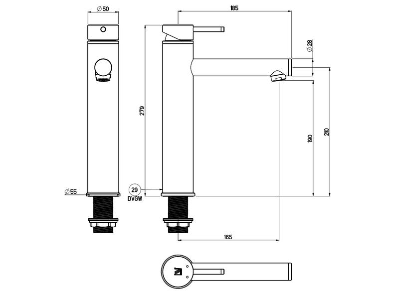 Nikles Lavaboarmatur Carbon