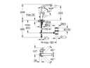 GROHE Lavaboarmatur Eurocube L-Size 1/2, Chrom, EcoJoy