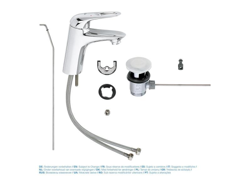 GROHE Lavaboarmatur Eurostyle S-Size, Chrom, offener Griff