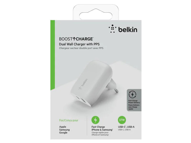 Belkin USB-Wandladegerät Boost Charge USB-C + USB-A 37 W