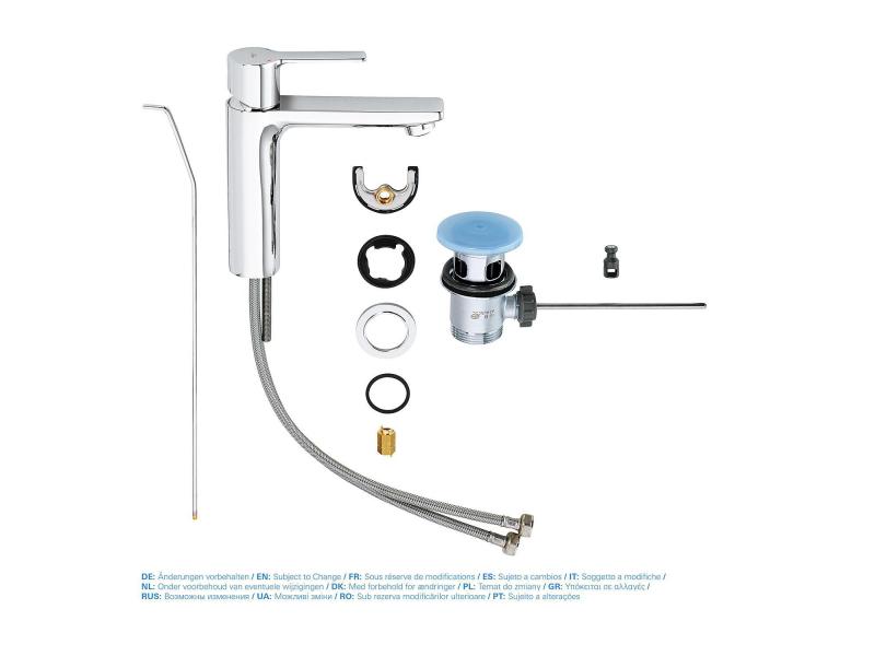 GROHE Lavaboarmatur Lineare S-Size 1/2, Chrom, mit Zugstange