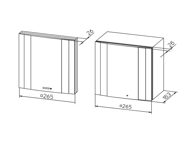 Helios Ventilatoreinsatz mit Fassade und Nachlauf VEZ100, Weiss