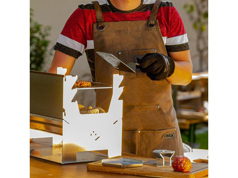 Fennek Grill Grillschürze Baumwolle, gewachst, Grau