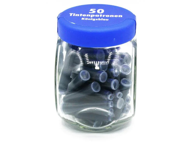 Pelikan Tintenpatrone im Glas Königsblau, 50 Stück