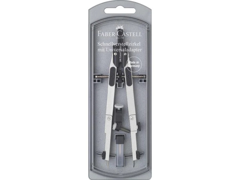 Faber-Castell Schnellverstellzirkel mit Gelenk 4.0 mm, Zapfen