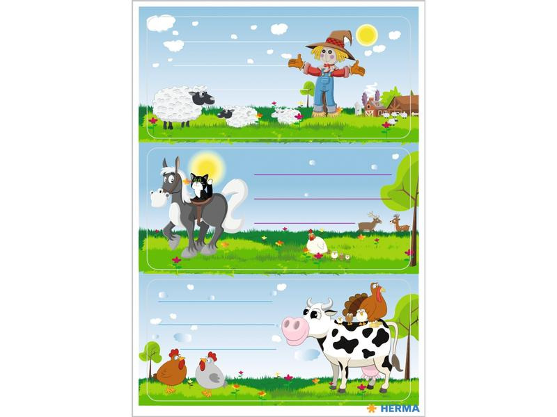 Herma Stickers Schuletiketten Kleine Farm