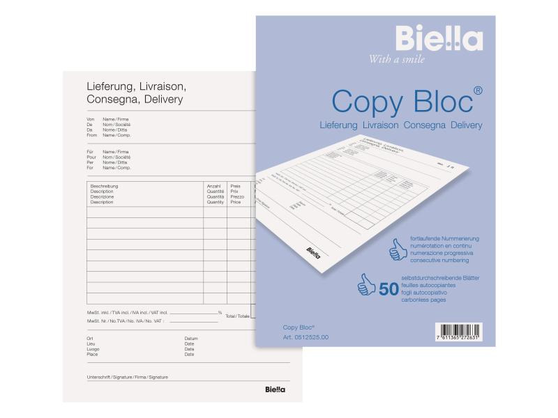 Biella Durchschreibeblock Copy Block A5 Lieferschein