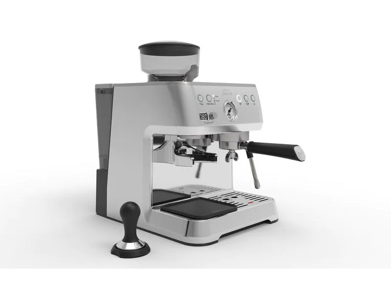 Solis Siebträgermaschine Grind &amp; Infuse Perfetta Silber