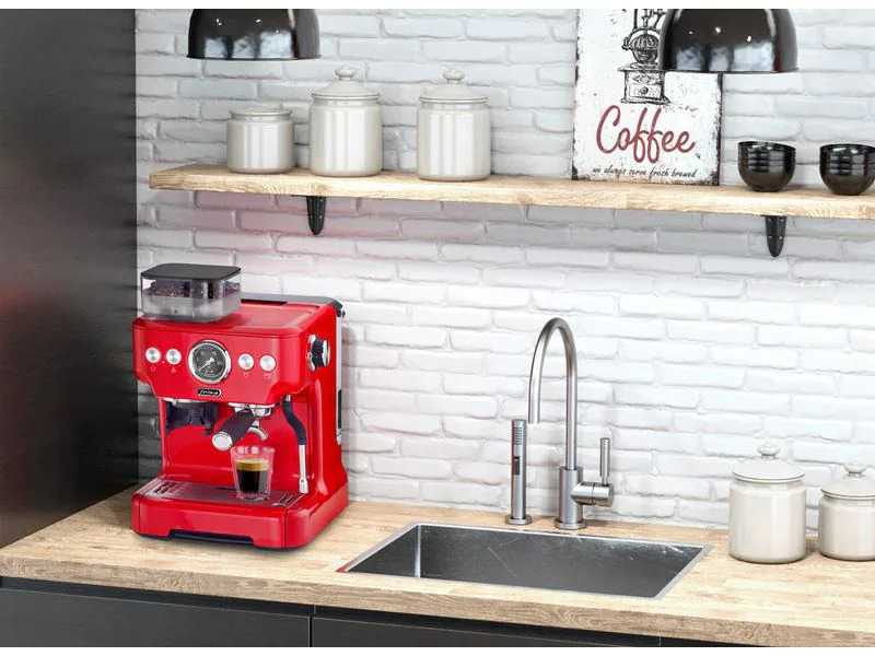 Trisa Siebträgermaschine Barista Plus Rot