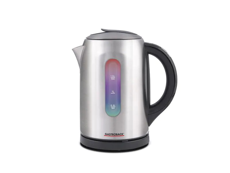 Gastroback Wasserkocher Colour Vision Pro 1.5L, silber