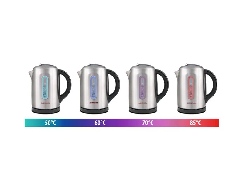 Gastroback Wasserkocher Colour Vision Pro 1.5L, silber