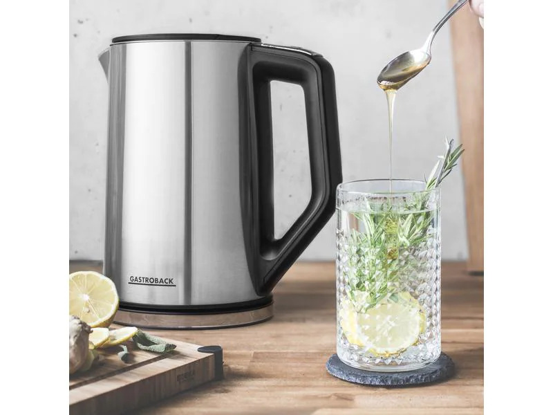 Gastroback Wasserkocher Design cool touch 1.5 l, Silber