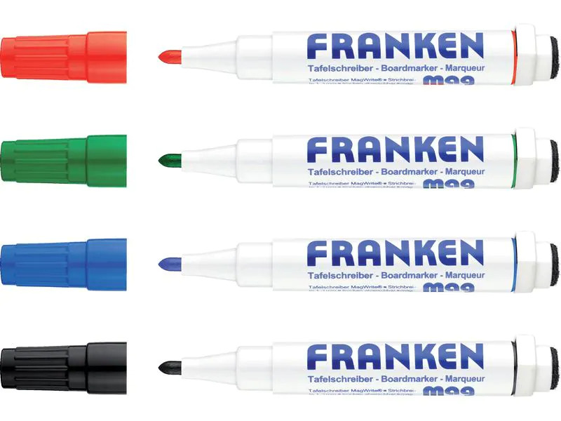 Franken Whiteboard-Marker Mag Write 1- 3 mm, Sortiert