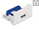 Delock USB 2.0 Adapter Easy 45 Modul Terminalblock - USB-A Buchse