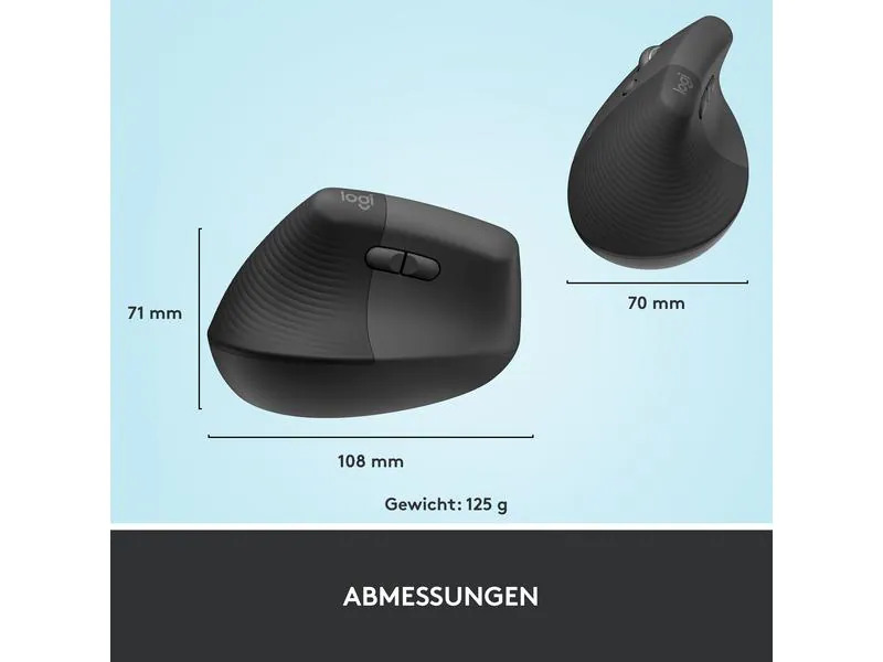 Logitech Ergonomische Maus Lift Left Graphite