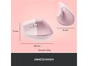 Logitech Ergonomische Maus Lift Rose