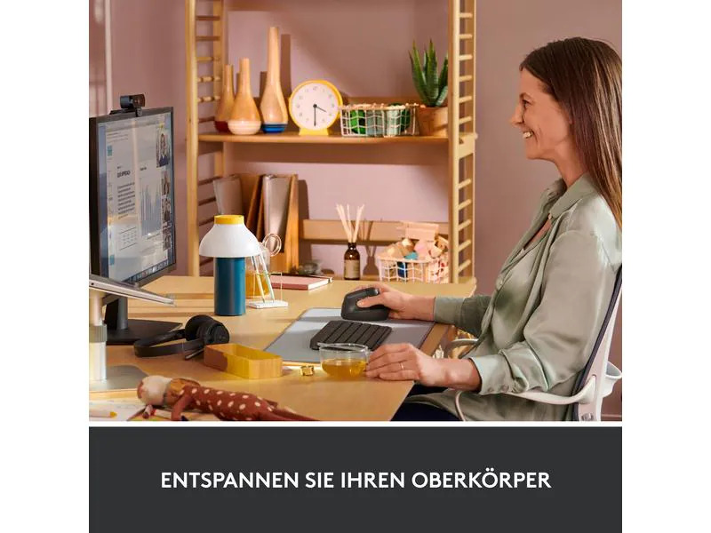 Logitech Ergonomische Maus Lift for Business Graphite
