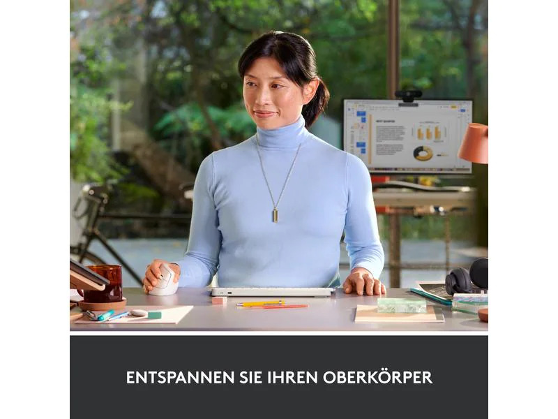 Logitech Ergonomische Maus Lift for Business Off-white