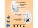 Logitech Ergonomische Maus Lift for Business Off-white