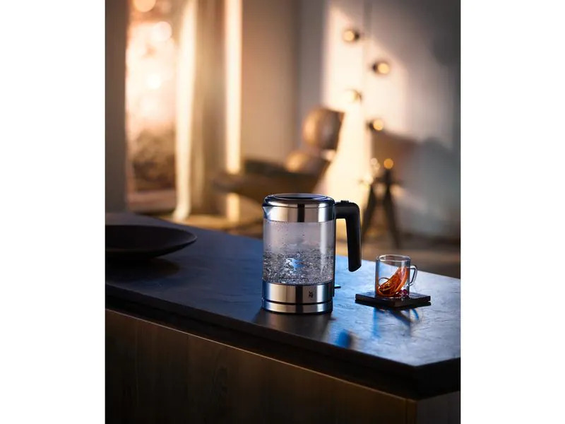 WMF Wasserkocher Küchenminis 1 l, Silber/Transparent