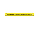 Advance Warnband Social Distancing Tape Français 50 mm x 66 m, Gelb