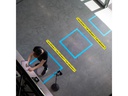 Advance Warnband Social Distancing Tape Français 50 mm x 66 m, Gelb
