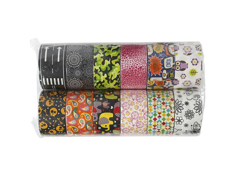 Creativ Company Gewebeband Duct Tape Muster 48 mm x 5 m, Mehrfarbig
