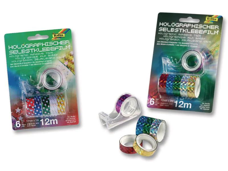 Folia Klebeband 12 mm x 2 m, Mehrfarbig