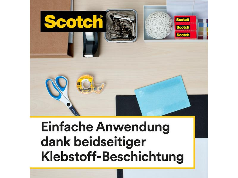 Scotch Doppelseitiges Klebeband 12 mm x 33 m, Transparent