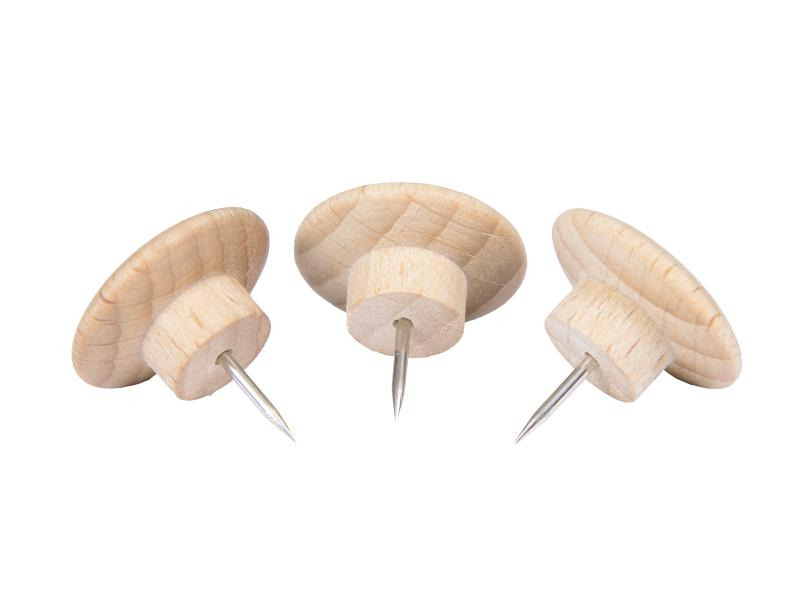 Legamaster Reissnägel Push Pins Holz, 25 Stück