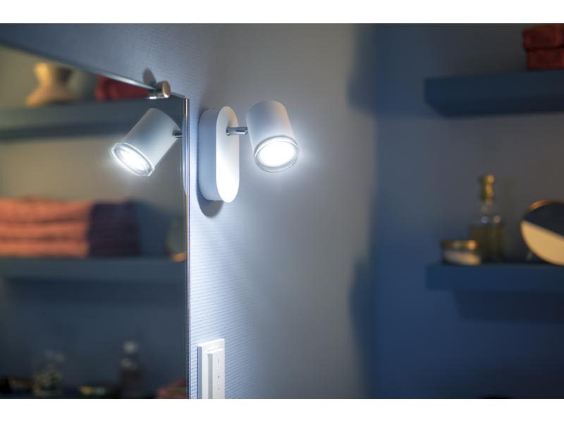 Philips Hue Badezimmerleuchte White Ambiance Adore, GU10, Weiss, BT