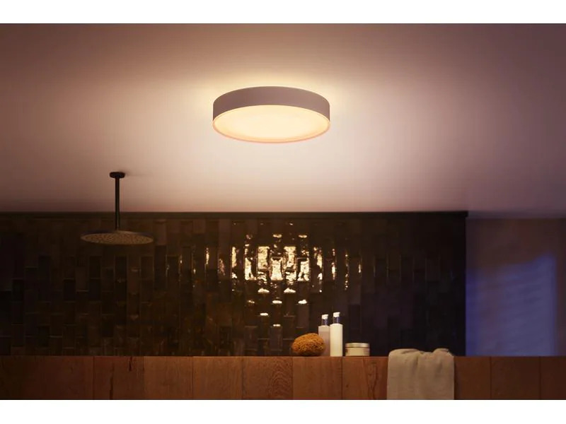 Philips Hue Badezimmerleuchte White Ambiance, Devere M, Weiss