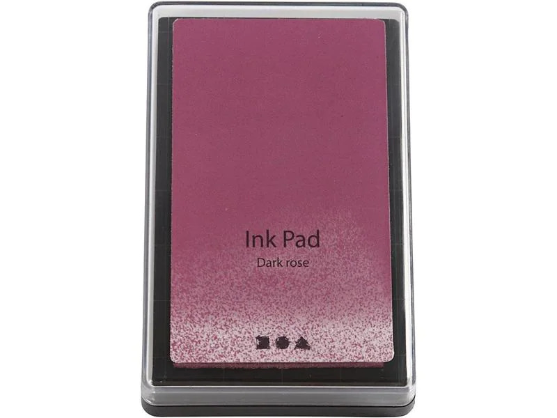 Creativ Company Stempelkissen Ink Pad, 9 x 6 x 2 cm Dunkelrosa