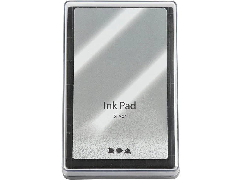 Creativ Company Stempelkissen Ink Pad, 9 x 6 x 2 cm Silber