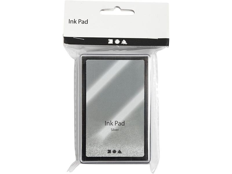 Creativ Company Stempelkissen Ink Pad, 9 x 6 x 2 cm Silber