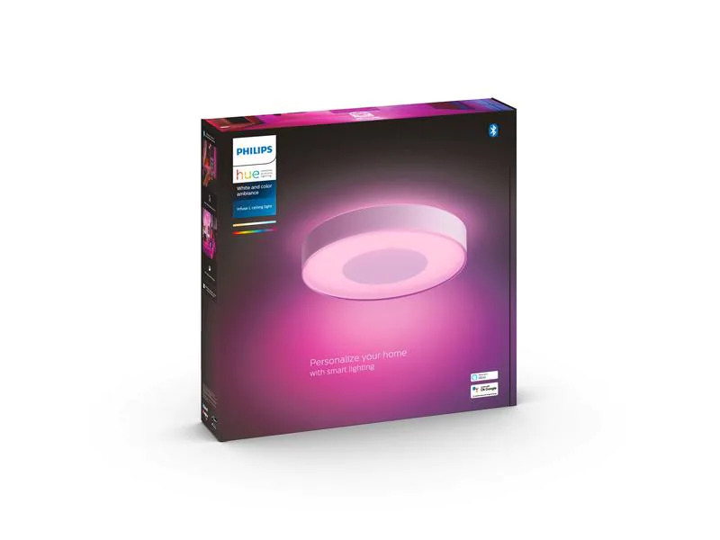 Philips Hue Deckenleuchte White &amp; Color Ambiance, Infuse L, Weiss, BT