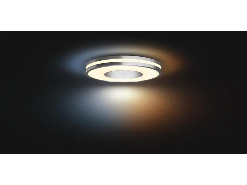 Philips Hue Deckenleuchte White Ambiance Being, Ø 34.8 cm, Silber, BT