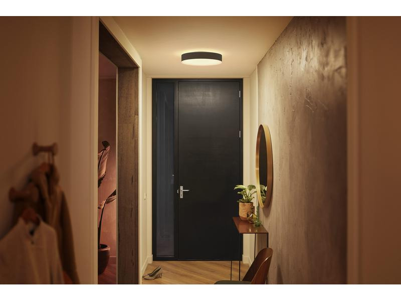 Philips Hue Deckenleuchte White Ambiance, Enrave M, Schwarz, Bluetooth