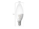 Philips Hue Leuchtmittel White &amp; Color Ambiance, E14, 2 Stück, Bluetooth