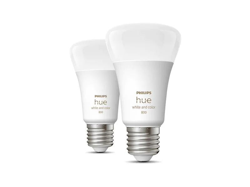 Philips Hue Leuchtmittel White &amp; Color Ambiance, E27, 2 Stück, Bluetooth