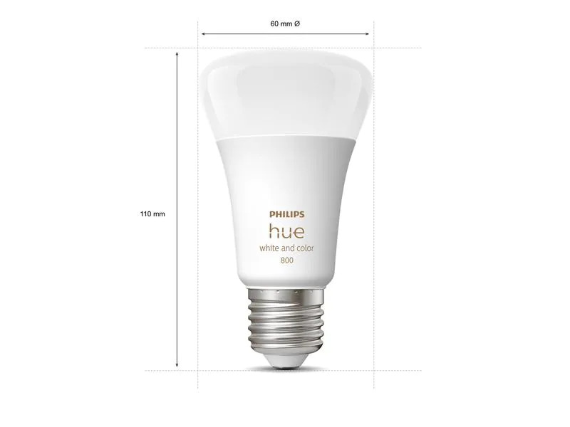 Philips Hue Leuchtmittel White &amp; Color Ambiance, E27, 2 Stück, Bluetooth