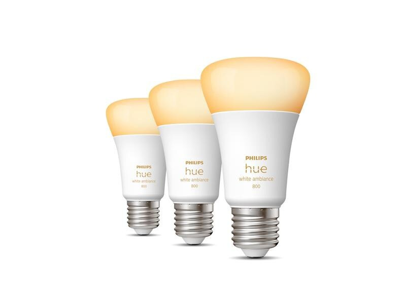 Philips Hue Leuchtmittel White Ambiance, E27, 3 Stück, Bluetooth