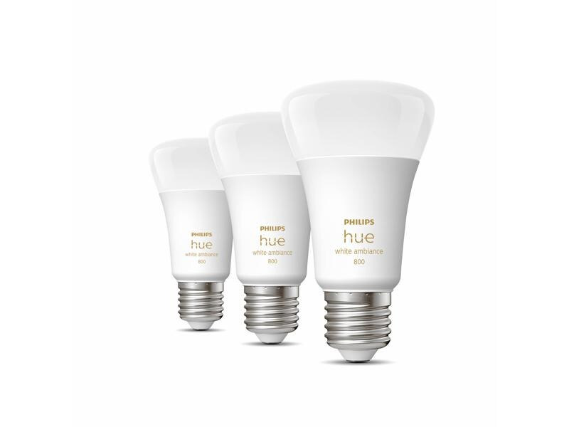 Philips Hue Leuchtmittel White Ambiance, E27, 3 Stück, Bluetooth