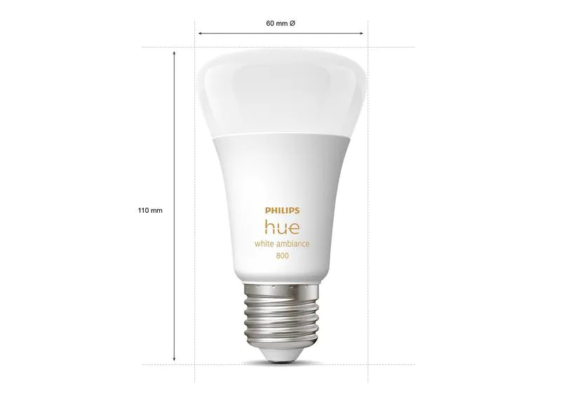 Philips Hue Leuchtmittel White Ambiance, E27, 4 Stück, Bluetooth