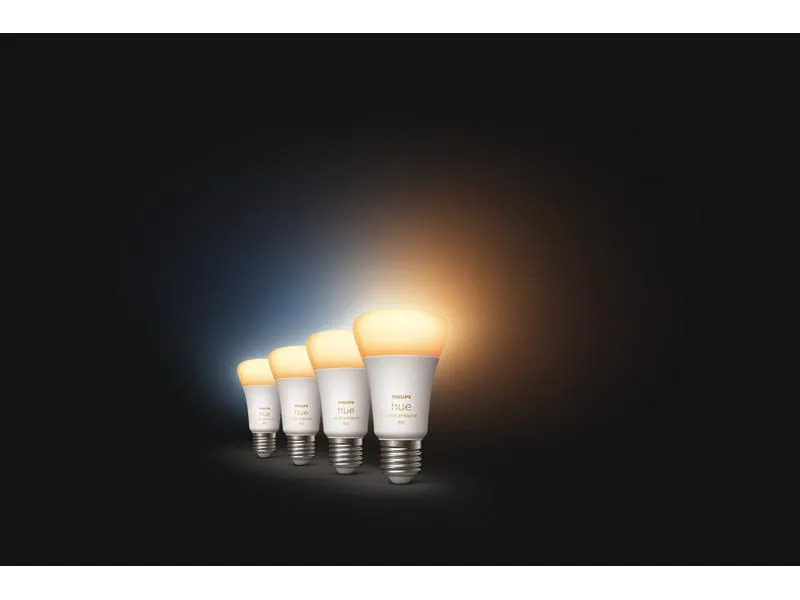 Philips Hue Leuchtmittel White Ambiance, E27, 4 Stück, Bluetooth