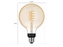 Philips Hue Leuchtmittel White Ambiance, E27, Filament, Giant Globe, BT