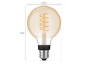 Philips Hue Leuchtmittel White Ambiance, E27, Filament, Globe, Bluetooth